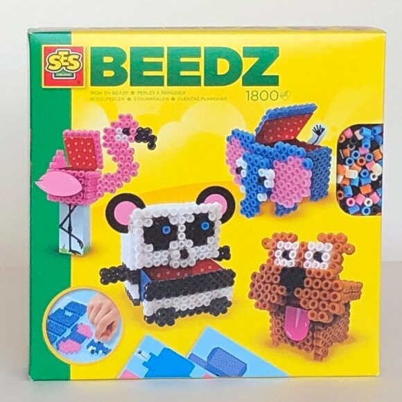 New in Box SES Iron on Beads Beedz 3D Animal Box 1800 Pcs w/Accessories Age 5+ - Picture 9 of 15